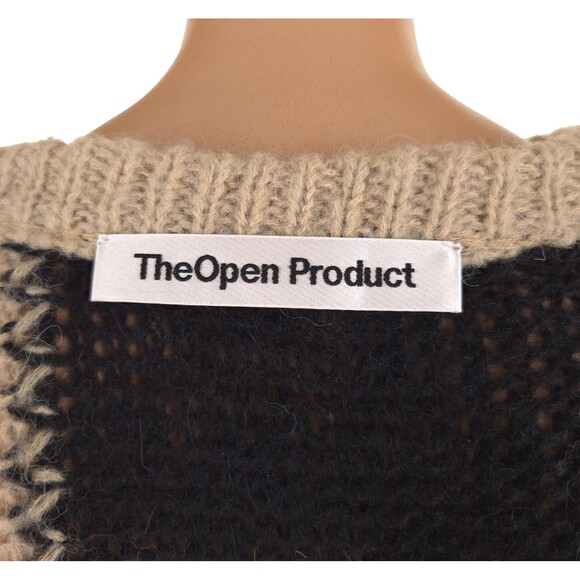 TheOpen Product Check Sweater Size 2 M Womens Check Knit $145 - Picture 9 of 12